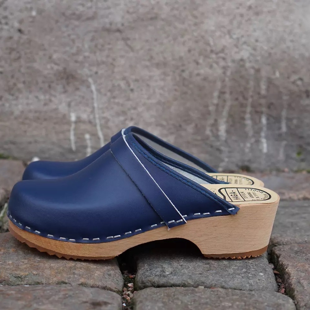 Blue Swedish clogs
